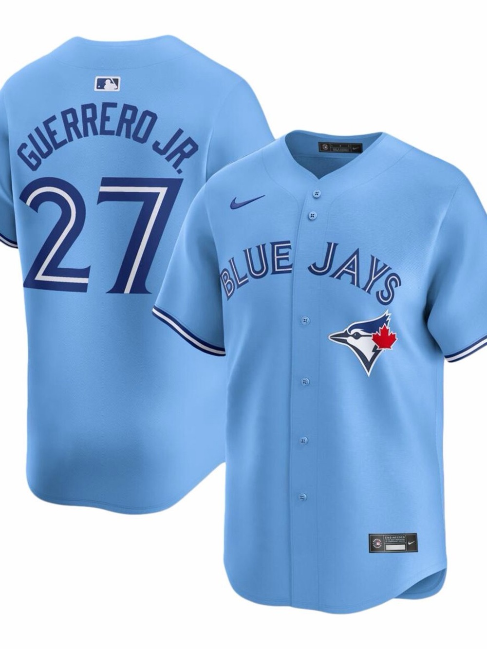 Nike Toronto Blue Jays Vladimir Guerrero Jr. Light Blue Jersey #27